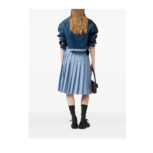 Miu Miu pleated check skirt It36 - Picture 3 of 6